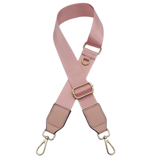 Adjustable Wide Crossbody Strap  130cm x 3.8cm - Baby Pink