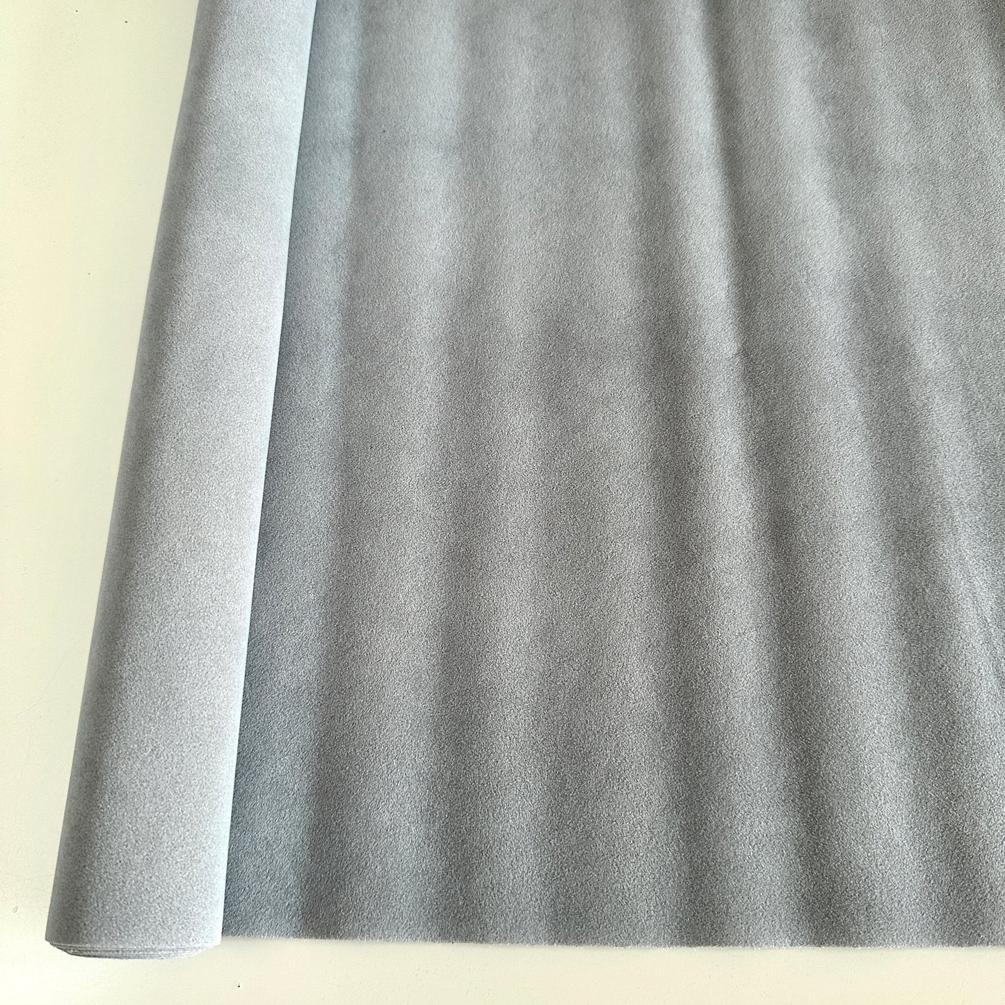 Faux Velvet Suede Roll 46cm x 135cm SILVER GREY