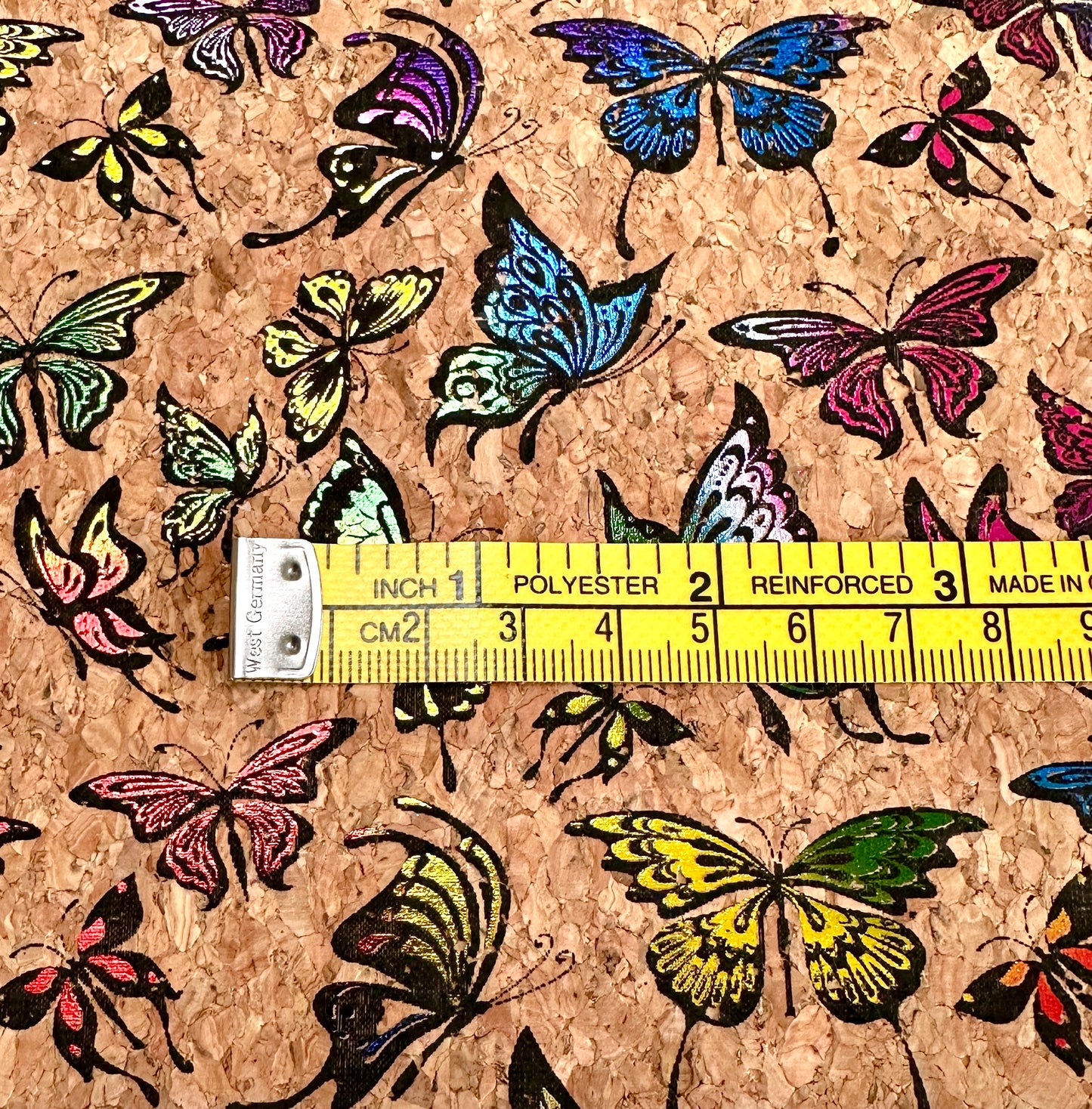 Cork Iridescent Butterflies 30cm x 135cm