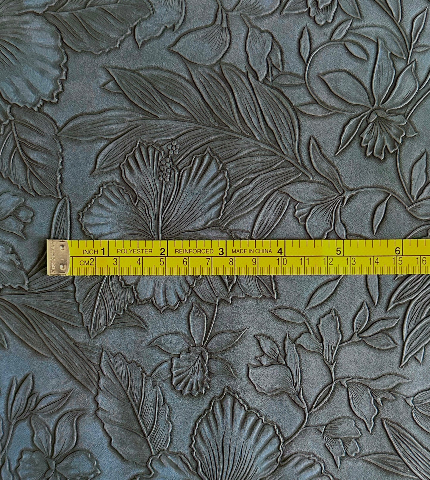 3D Flower Garden Navy Blue PU Roll 46cm x 135cm