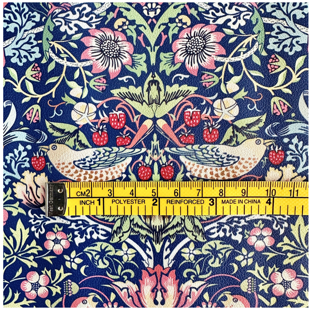 William Morris Strawberry Thief PU Roll - Blue 46cm x 135cm