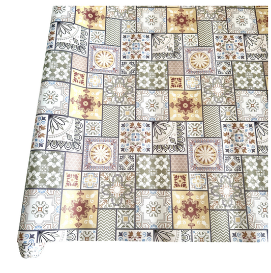 Spanish Tile PU Roll -  46cm x 135cm