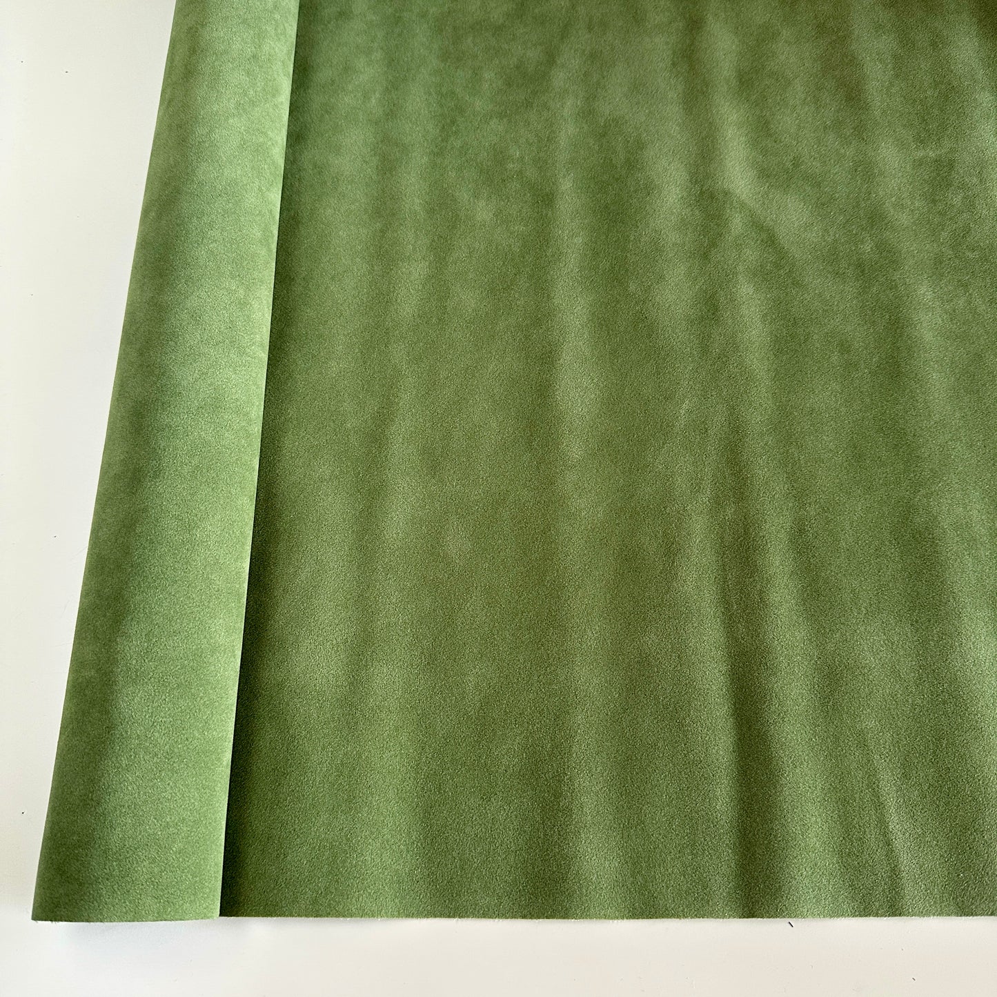 Faux Velvet Suede Roll 46cm x 135cm SAGE GREEN