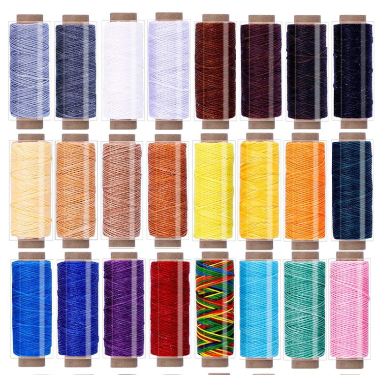 KONMAY Various Sizes and Colors of Leather Sewing Waxed Thread-Stitchi