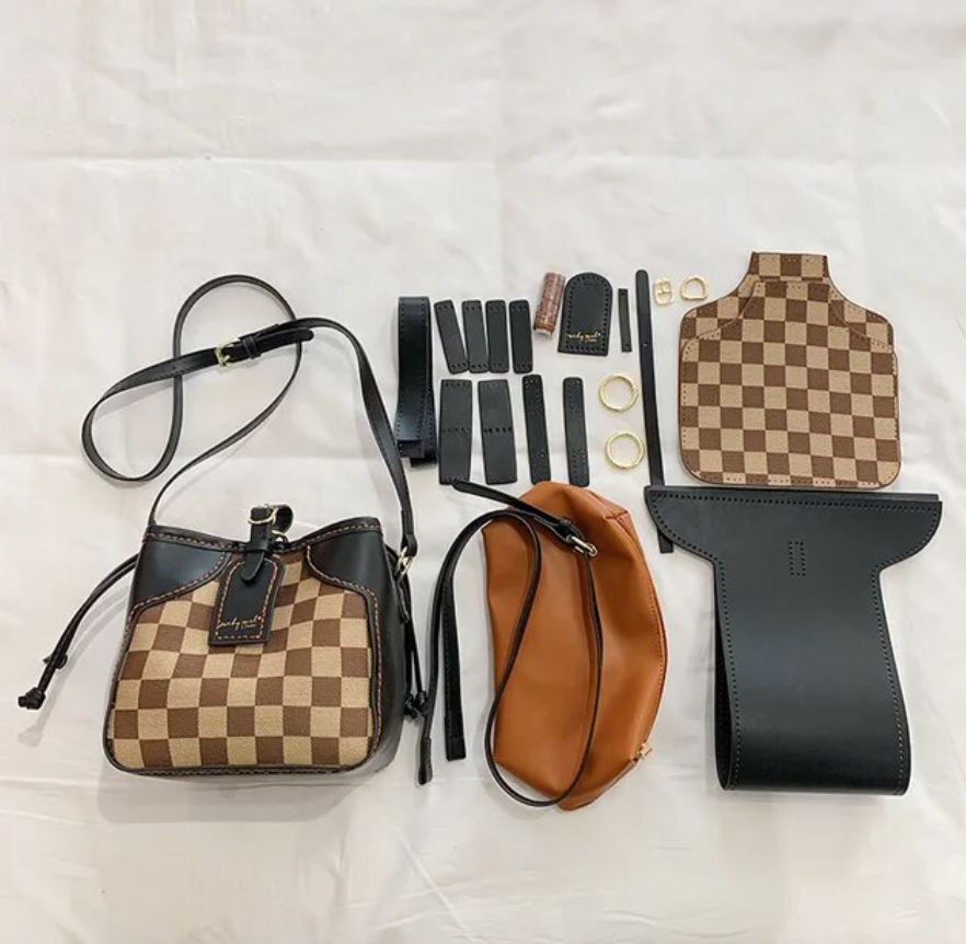 Sew Lisa Lam Carmen Bag Kit - Black Check