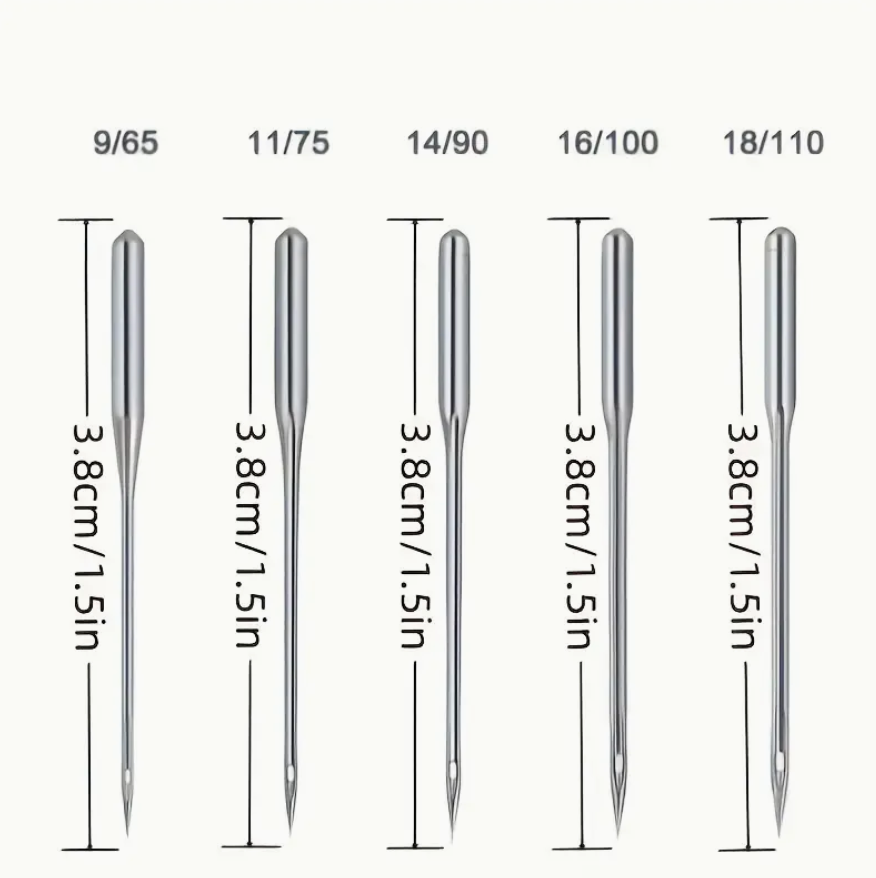 100pcs Pack Universal Machine Needles - Sizes 65 - 110