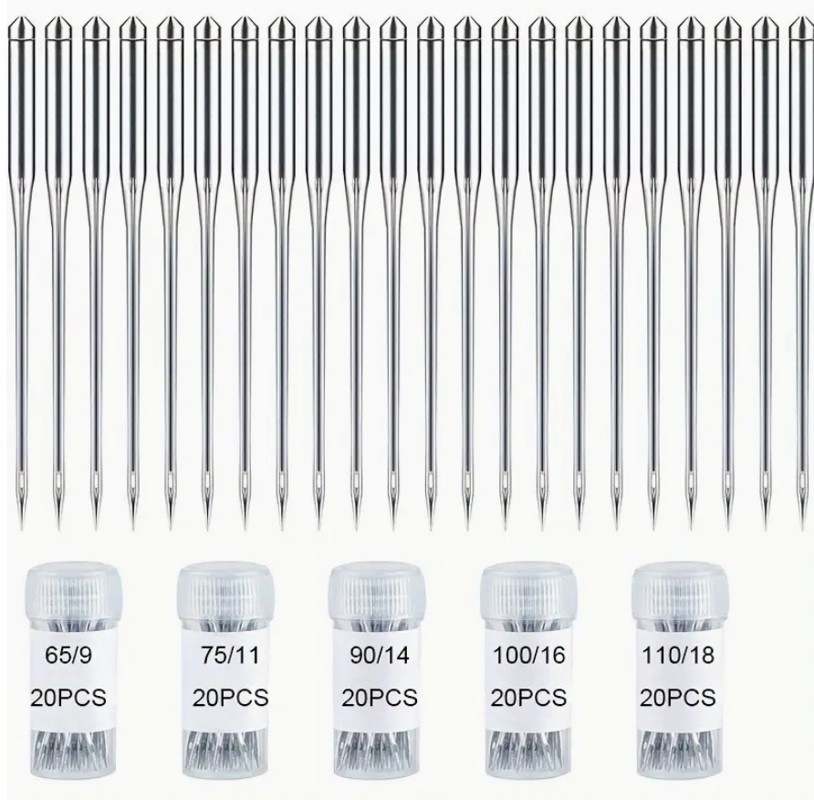 100pcs Pack Universal Machine Needles - Sizes 65 - 110