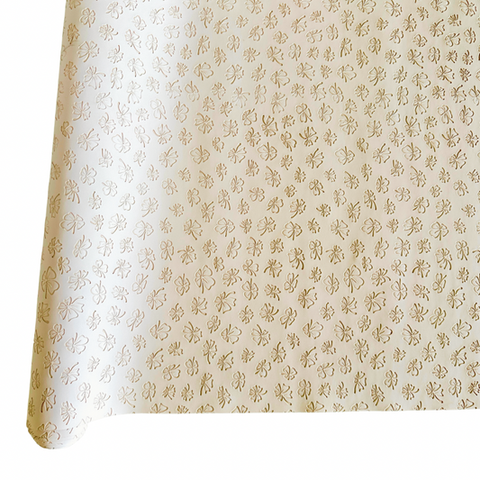 Lucky Clover PU Roll - BUTTERMILK  46cm x 135cm