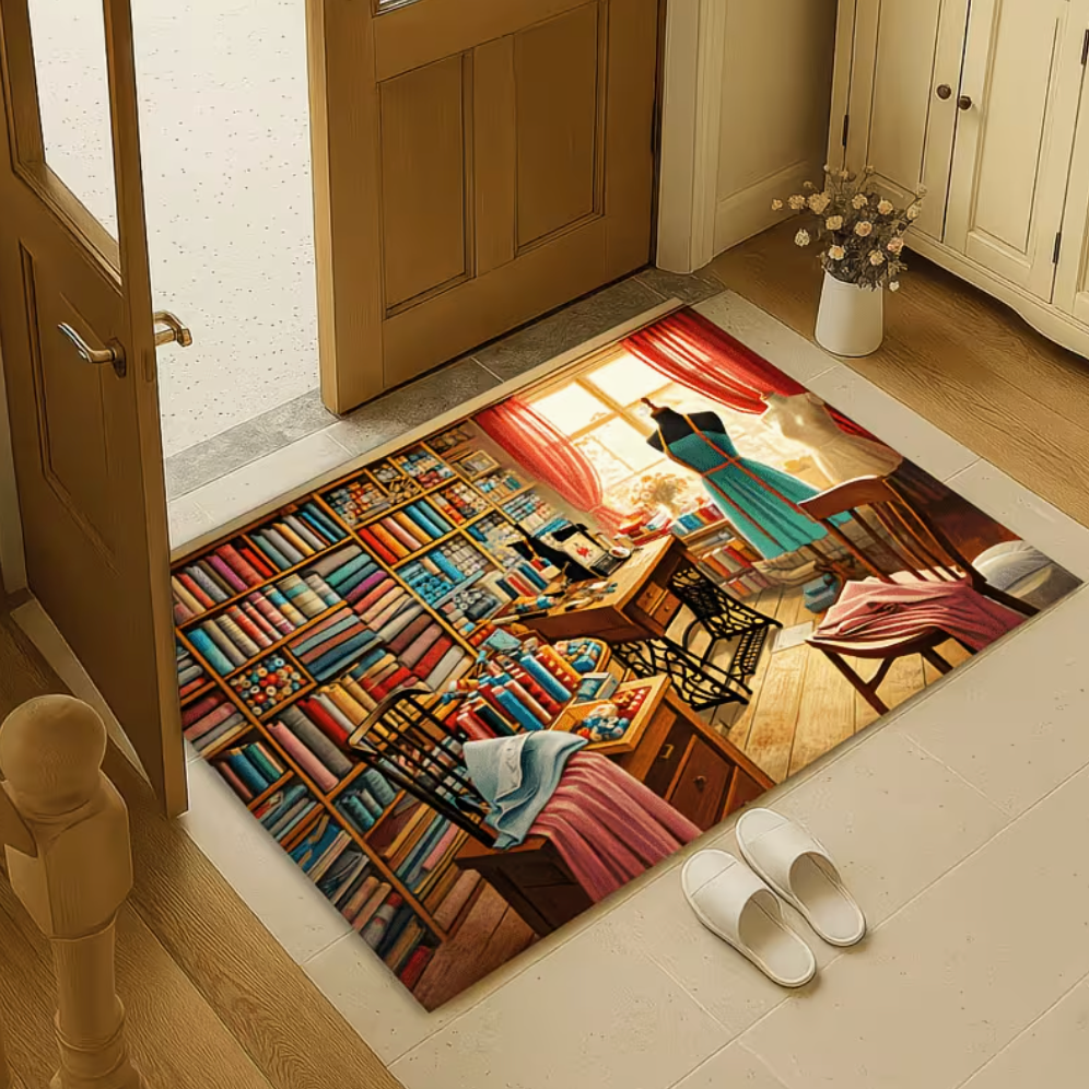 Sewing Studio Machine Washable Non-Slip Floor Mat / Rug 60 x 40cm