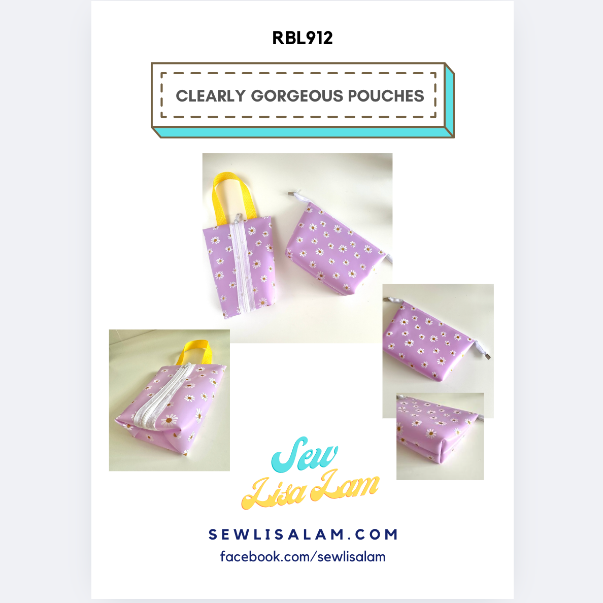 2 Clearly Gorgeous Pouches Pattern Booklet