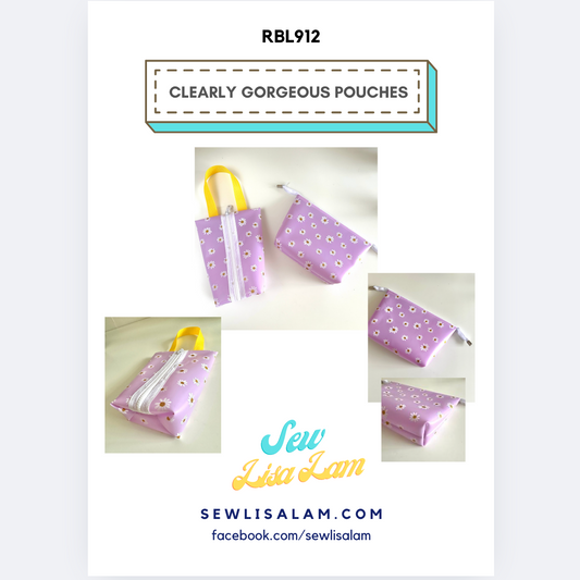 2 Clearly Gorgeous Pouches Pattern Booklet