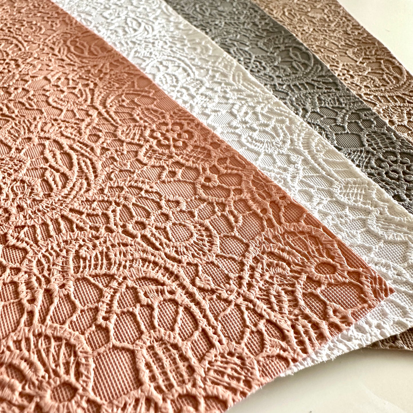 4pk Mixed PU Pack - 3D Lace NATURALS 20cm x 30cm