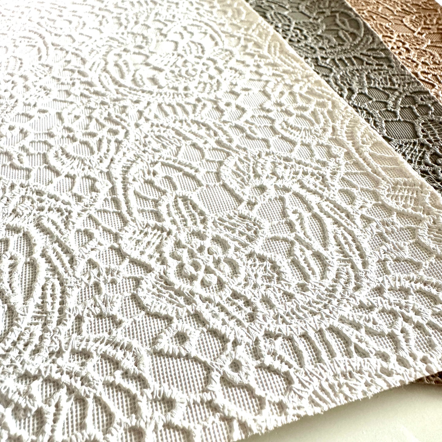 4pk Mixed PU Pack - 3D Lace NATURALS 20cm x 30cm