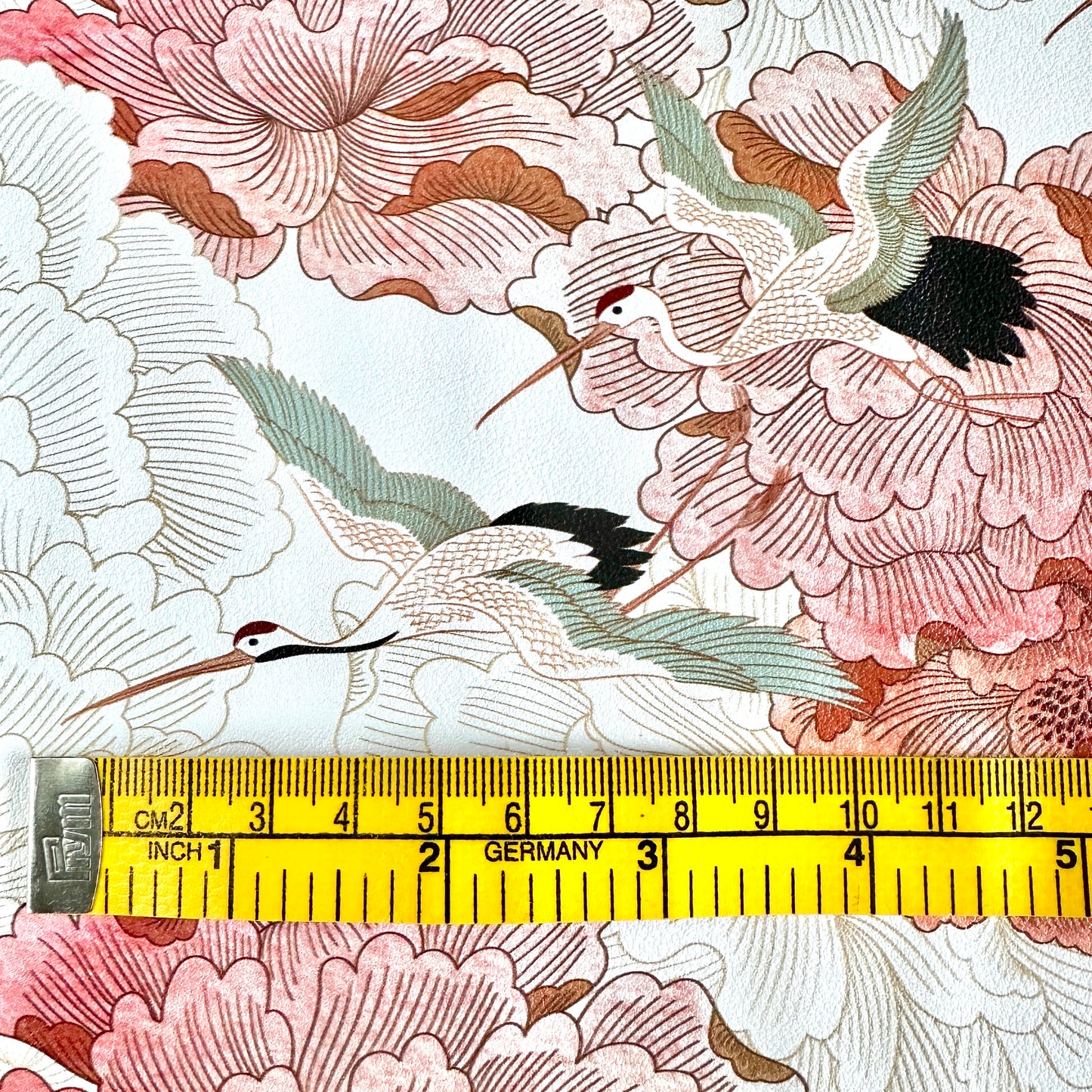 Dreaming Cranes PU Roll - Blush Peonies  46cm x 135cm