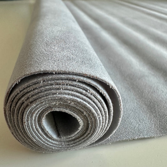 Faux Velvet Suede Roll  46cm x 135cm  SILVER GREY