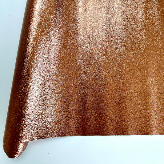 Crackle Metallic PU Roll -  Praline 46cm x 135cm