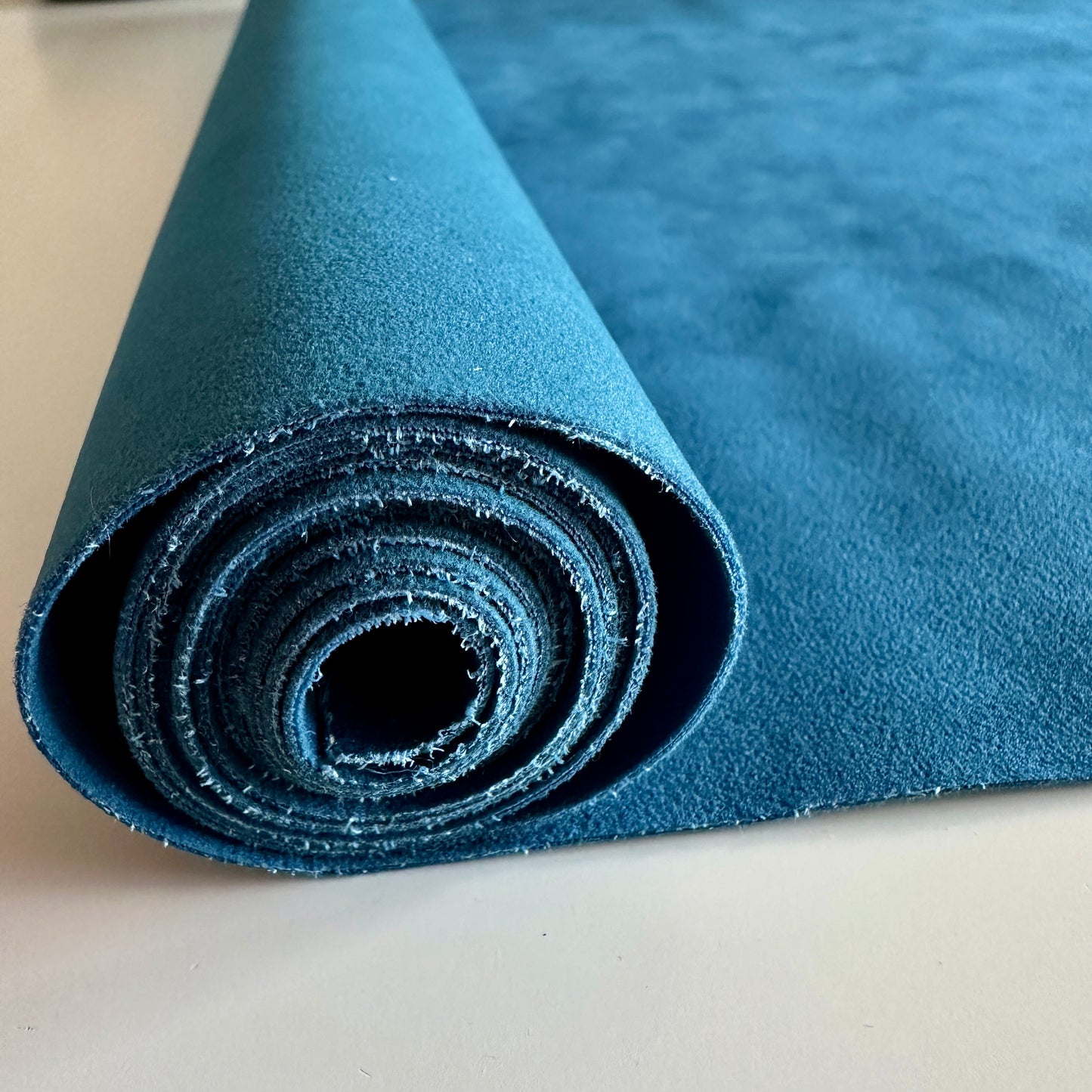 Faux Velvet Suede Roll  46cm x 135cm  PETROL