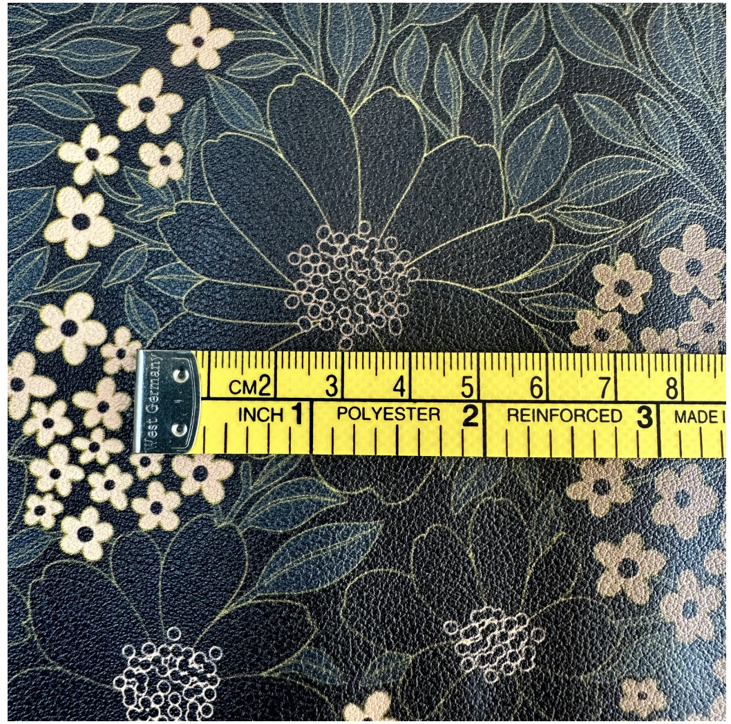 Golden Gardenia PU Roll - Black  46cm x 135cm