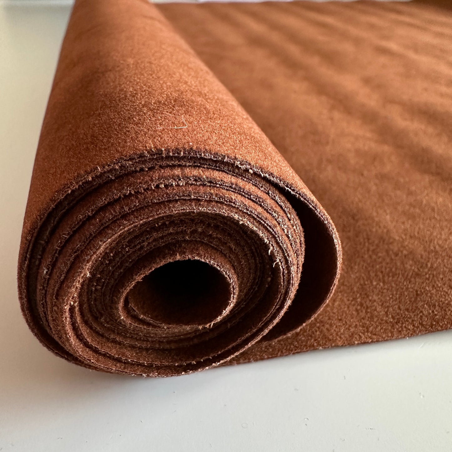 Faux Velvet Suede Roll  46cm x 135cm  COCOA