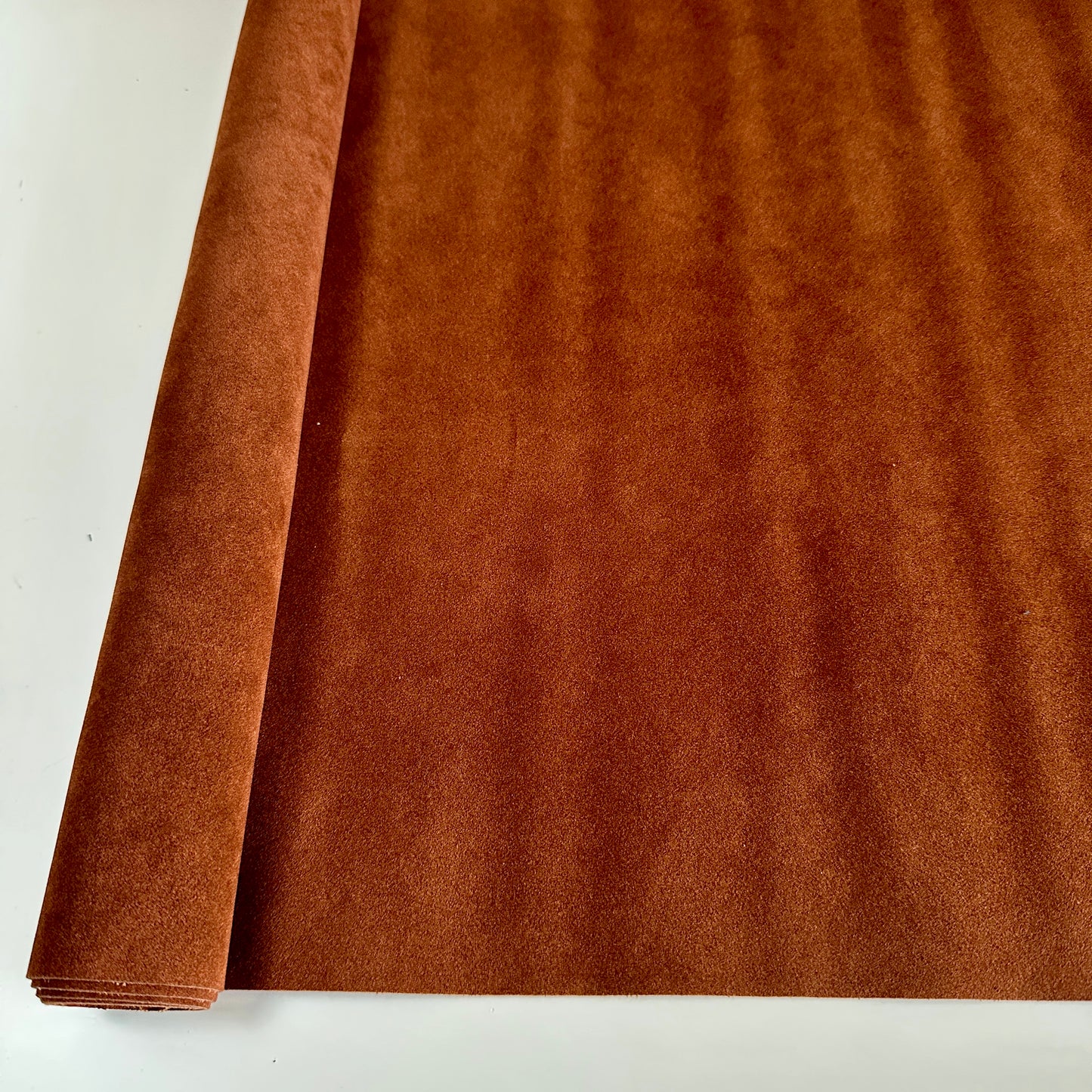 Faux Velvet Suede Roll  46cm x 135cm  COCOA