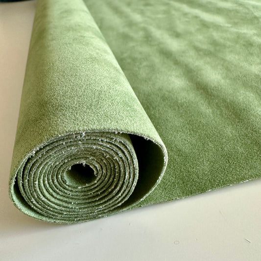 Faux Velvet Suede Roll  46cm x 135cm  SAGE GREEN