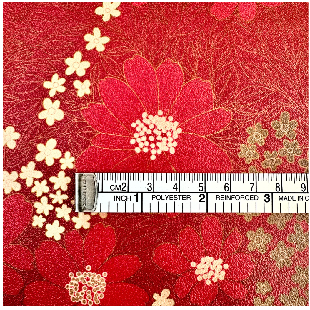 Golden Gardenia PU Roll - Crimson  46cm x 135cm
