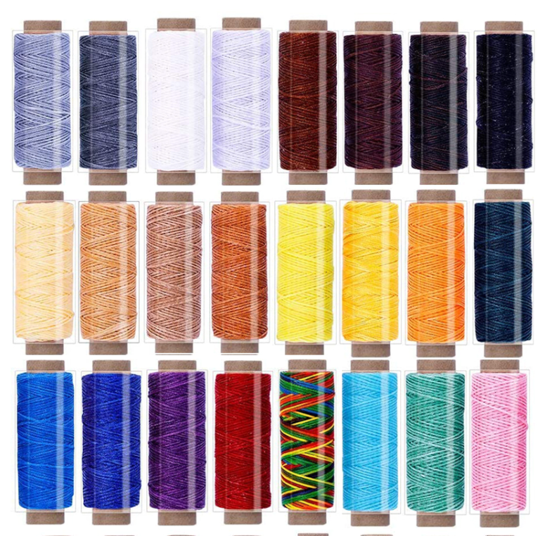 Waxed Saddle Stitch Sewing Thread - 24 Colours