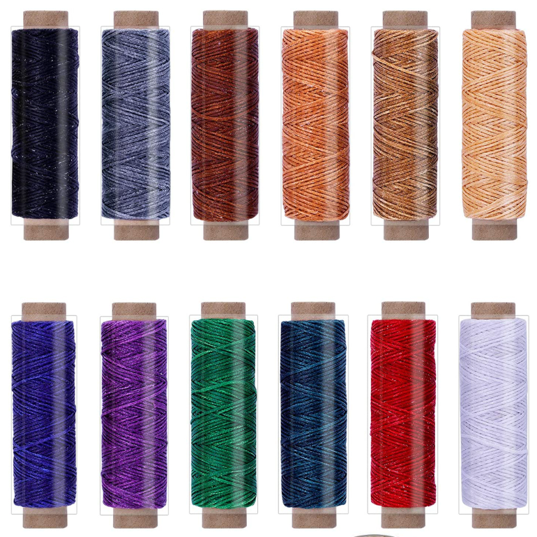 Waxed Saddle Stitch Sewing Thread - 12 Colours