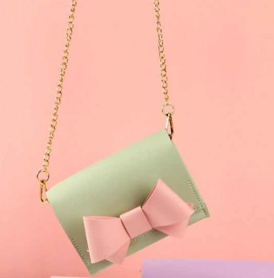 Sew Lisa Lam Tickety Bow Bag Kit - Pistachio & Pink