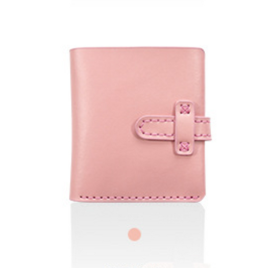 Sew Lisa Lam Porte Monnaie Real Leather Wallet - Rose