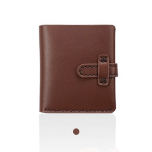 Sew Lisa Lam Porte Monnaie Real Leather Wallet - Walnut