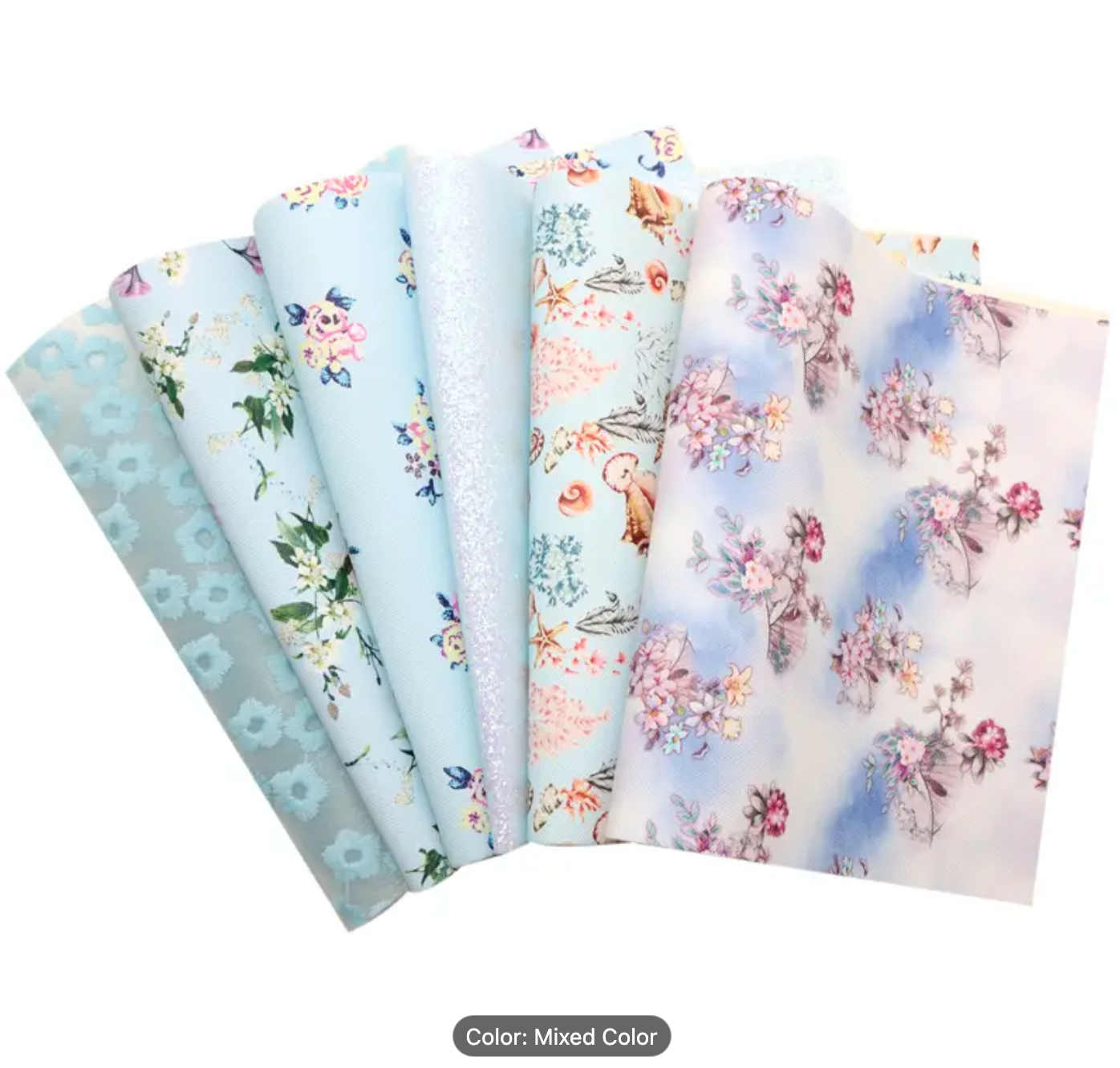 6pk Mixed PU Pack - Soft Blues  20cm x 33cm