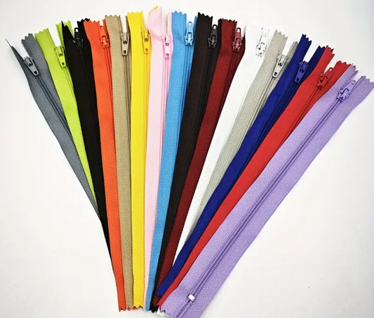 15 Pack - 50cm (19 11/16") All Purpose Nylon Zips