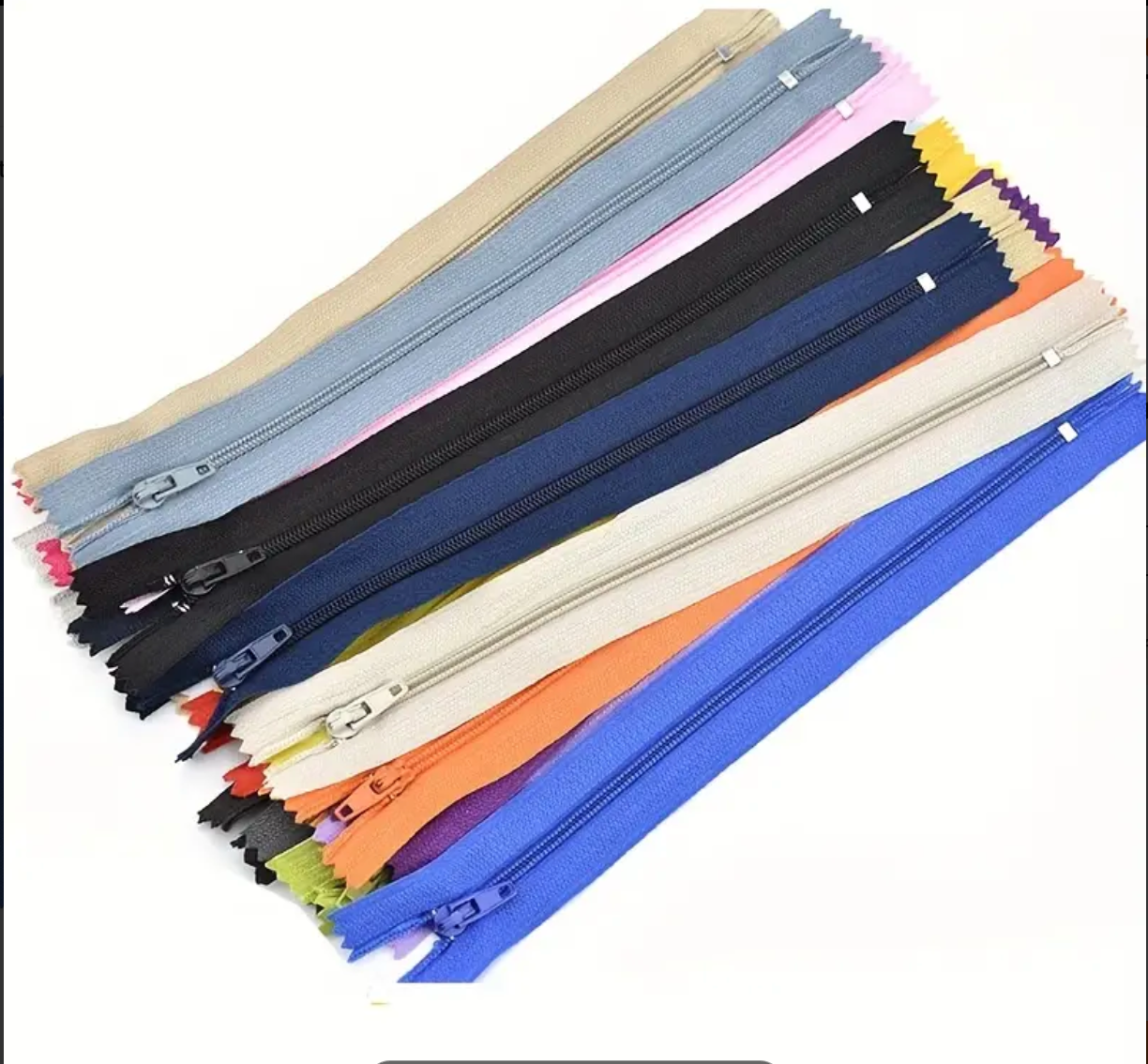 20 Pack - 20cm (8") All Purpose Nylon Zips