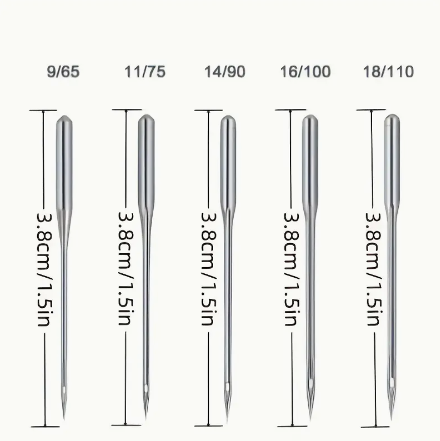 100 Pack Universal Machine Needles - Sizes 65 - 110