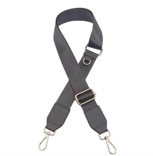 Adjustable Wide Crossbody Strap  130cm x 3.8cm - DK SMOKE GREY