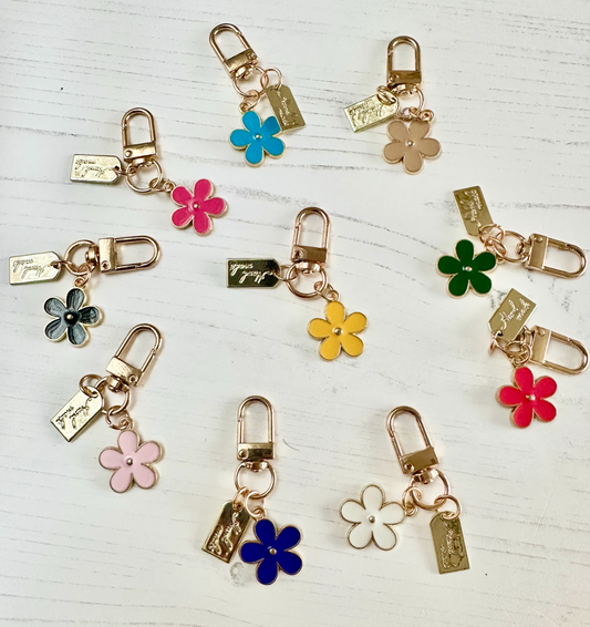 10pcs Metal Flower Handmade Label Clip Charms - Multicolour