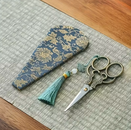 Sharp Vintage Oriental Style Embroidery Scissors - 12.7cm