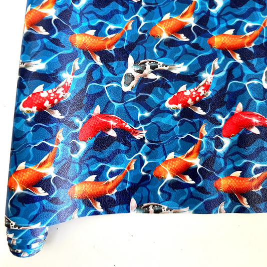 Swimming Koi PU Roll 46cm x 135cm