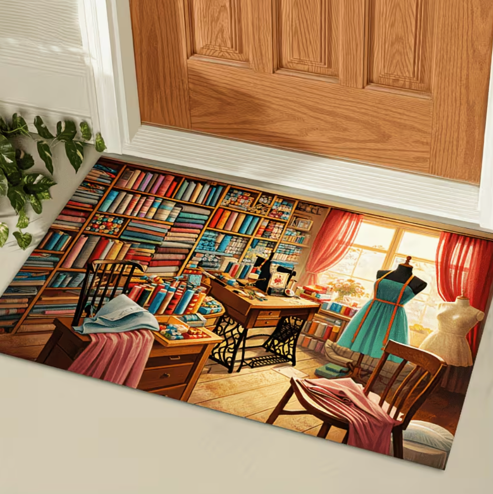 Sewing Studio Machine Washable Non-Slip Floor Mat / Rug 60 x 40cm