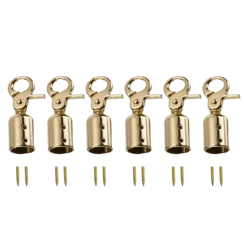6pcs Light Gold Tassel Caps - as used in The All New BAG Making Bible