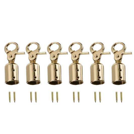 6pcs Light Gold Tassel Caps - as used in The All New BAG Making Bible