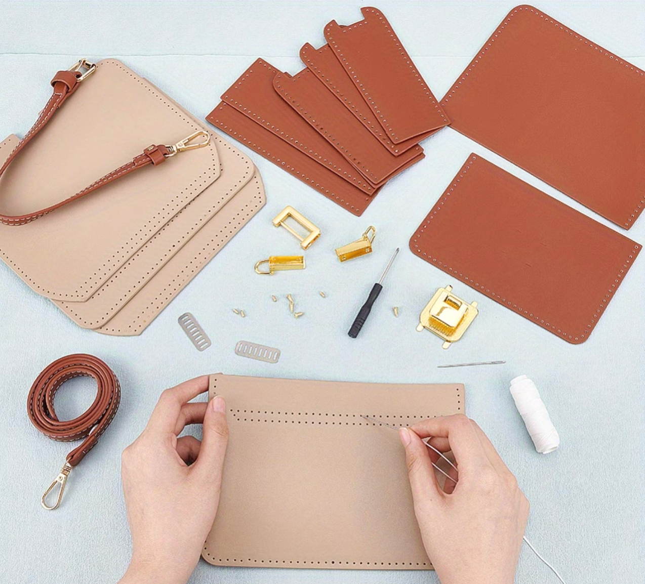 Sew Lisa Lam Emily Handbag Kit - Ginger Latte