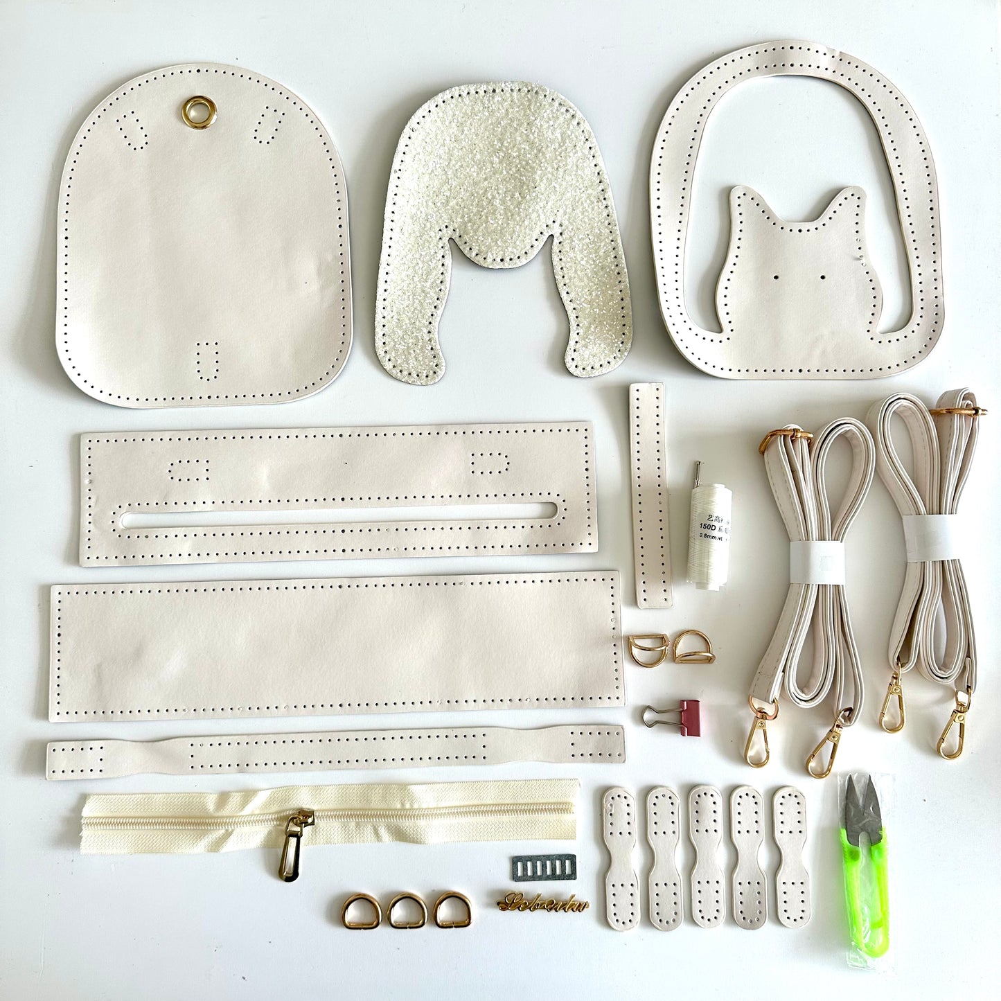 Sew Lisa Lam Miao Cat Bag Kit - Ivory