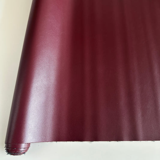 Faux Calfskin PU Roll  46cm x 135cm. BURGUNDY